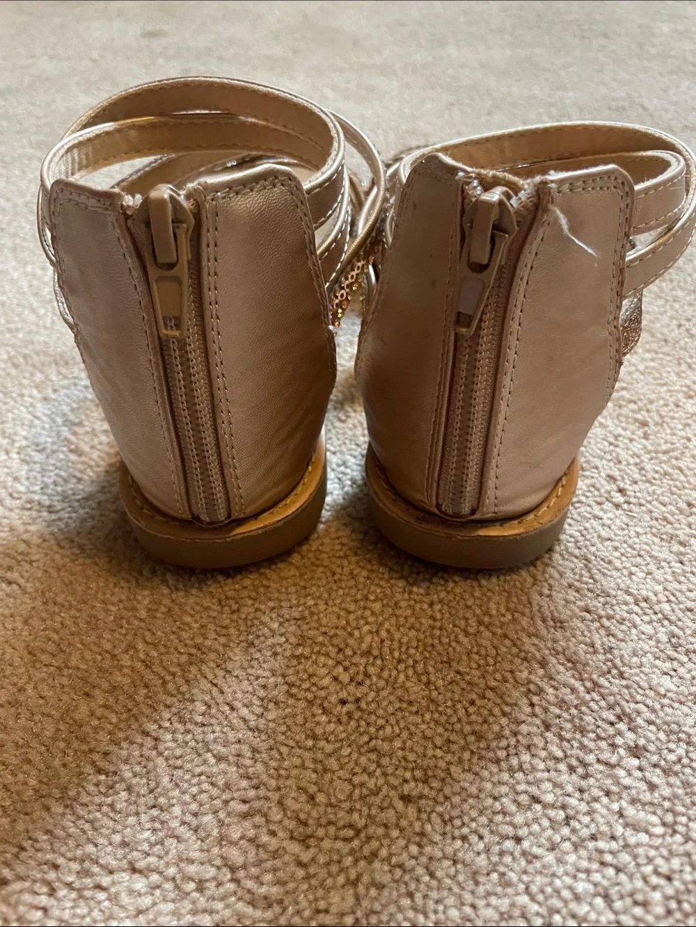 Girl’s Metallic Gold Braided Gladiator Sandals